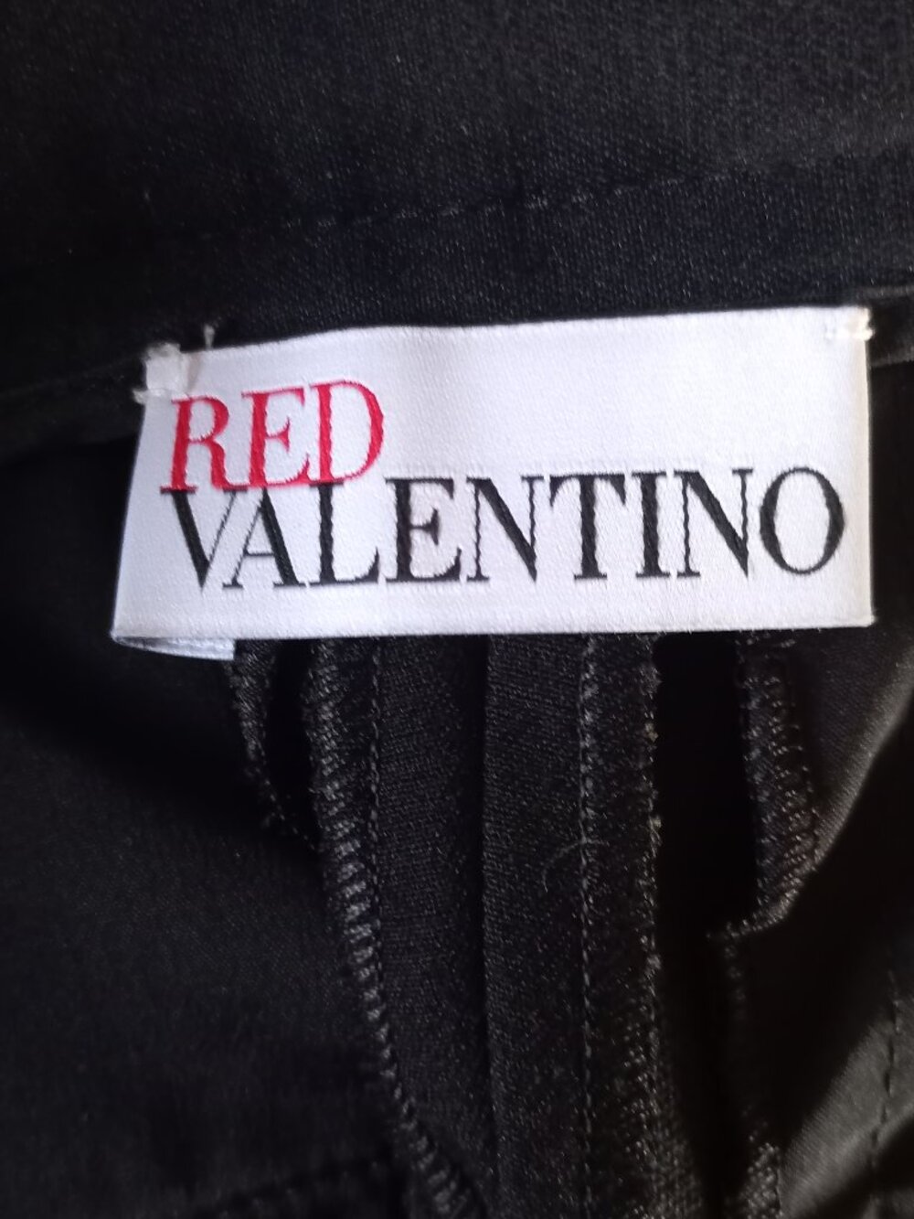 RED VALENTINO black high waist wide leg dress pants with gold belt buckle - Picture 10 of 13